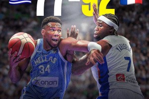 热身赛-字母哥空砍20分丽萨谢14+5 法国胜希腊